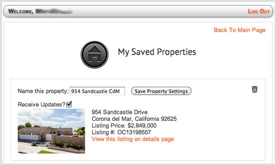 Saved Property