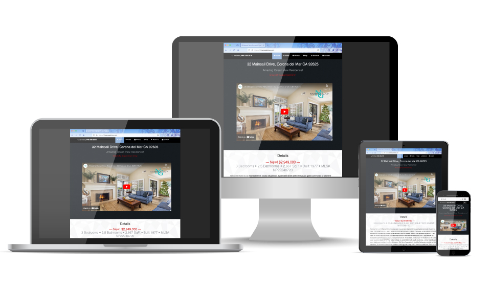 Examples of property website for real estate listing